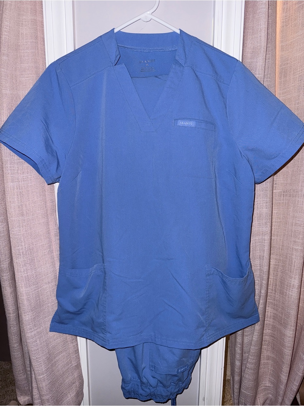 Jaanuu Royal Blue V-Neck Scrub Set